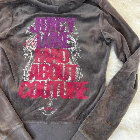 juicy couture velour hoodie - Picture 3 of 6
